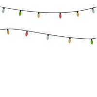 Beautiful colored garland with isolated on the white background. Vector illustration