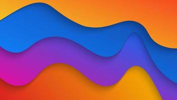 Abstract Modern Gradient Colorful Waves Shape Background Design vector