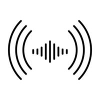 sound radio wave icon vector wifi sound signal connection for graphic design, logo, website, social media, mobile app, UI illustration