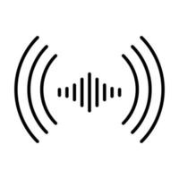 icono de onda de radio de sonido conexión de señal de sonido wifi vectorial para diseño gráfico, logotipo, sitio web, redes sociales, aplicación móvil, ilustración de interfaz de usuario vector