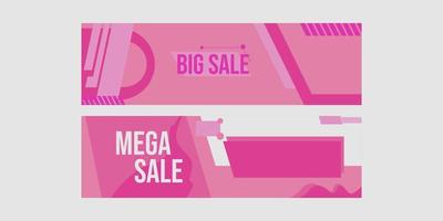 Banner pink,big sale,mega sale vector