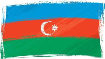 bandera de azerbaiyán grunge vector