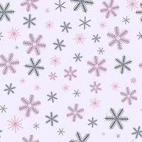 Seamless pattern from the silhouette of snowflakes, christmas design, Illustration of cute snowflake icon vector