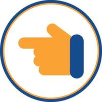 Hand Point Left Vector Icon Design