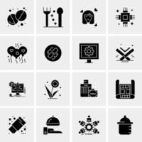 16 iconos universales de negocios vector ilustración de icono creativo para usar en proyectos relacionados con la web y dispositivos móviles