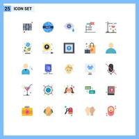 Universal Icon Symbols Group of 25 Modern Flat Colors of burner garbage world election ballot Editable Vector Design Elements