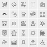 25 iconos de negocios universales vector ilustración de icono creativo para usar en proyectos relacionados con la web y dispositivos móviles