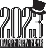 2023 Happy New Year. 2023 number. logo text design, template. vector illustration.