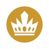 icono de vector de plantilla de logotipo de corona