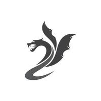 Dragon head logo vector icon