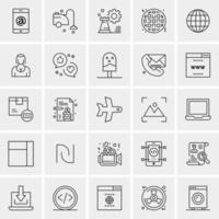 25 Universal Business Icons Vector Creative Icon Illustration to use in web and Mobile Related project