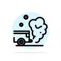 Air Car Gas Pollution Smoke Abstract Circle Background Flat color Icon vector