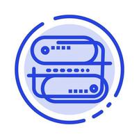 Block chain Technology Address Network Payment Blue Dotted Line Line Icon vector