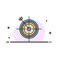 Focus Board Dart Arrow Target  Business Flat Line Filled Icon Vector Banner Template