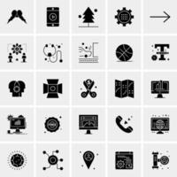 25 iconos de negocios universales vector ilustración de icono creativo para usar en proyectos relacionados con la web y dispositivos móviles