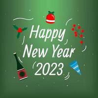 Hand drawn new year party element vector