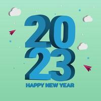 2023 new year illustration with big number vector