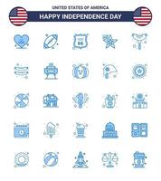 25 Blue Signs for USA Independence Day frankfurter usa security flag star Editable USA Day Vector Design Elements