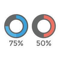 Trendy Pie Chart vector