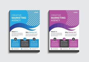 Modern and creative professional corporate business flyer template design in a4 vector