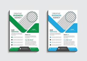 Modern and creative professional corporate business flyer template design in a4 vector