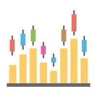 Trendy Candlestick Chart vector