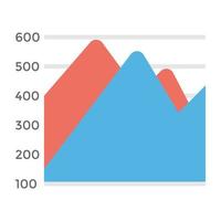 Trendy Mountain Chart vector