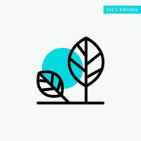 Earth Eco Environment Leaf Nature turquoise highlight circle point Vector icon