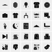 25 iconos de negocios universales vector ilustración de icono creativo para usar en proyectos relacionados con la web y dispositivos móviles