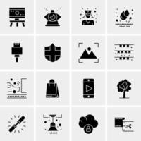 16 iconos universales de negocios vector ilustración de icono creativo para usar en proyectos relacionados con la web y dispositivos móviles