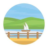 Trendy Lakeside Concepts vector