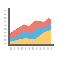 Trendy Area Chart vector