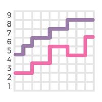 Trendy Line Chart vector