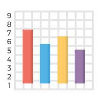 gráfico de columnas de moda vector