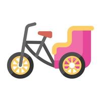 Trendy Cycle Rickshaw vector