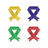 set of ribbon vector