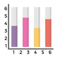 Trendy Column Graph vector