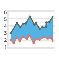 Trendy Mountain Chart vector