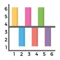 gráfico de columnas de moda vector