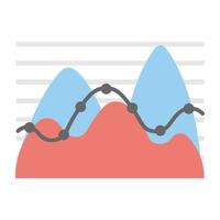 Trendy Curve Graph vector