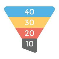 Trendy Funnel Analysis vector