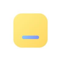 Minimize button pixel perfect flat gradient color ui icon. Website size control. Digital technology. Simple filled pictogram. GUI, UX design for mobile application. Vector isolated RGB illustration