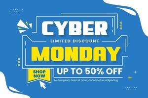 Cyber Monday Background design template is easy to customize vector