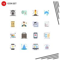 16 Flat Color concept for Websites Mobile and Apps cell direction finance up arrow Editable Pack of Creative Vector Design Elements