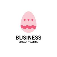 Decoration Easter Easter Egg Egg Business Logo Template Flat Color vector