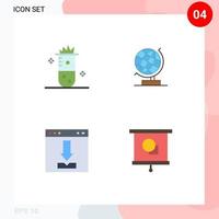 User Interface Pack of 4 Basic Flat Icons of alcoholic fermentation arrows nuclear fission office download Editable Vector Design Elements