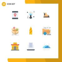 Set of 9 Modern UI Icons Symbols Signs for growth budget boots box boot Editable Vector Design Elements