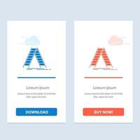 Ladder Building Construction Repair  Blue and Red Download and Buy Now web Widget Card Template vector