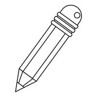 Pencil icon, outline style vector