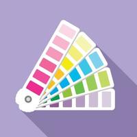 icono de selector cmyk, estilo plano vector